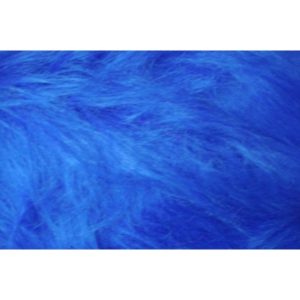 issu Fausse Fourrure poils longs bleu