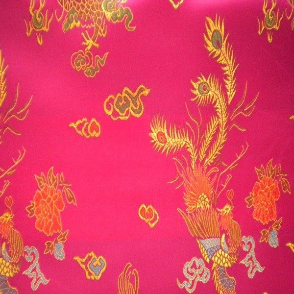 Tissu Chinois Rose Fuschia CHr01