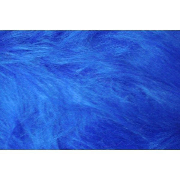 issu Fausse Fourrure poils longs bleu