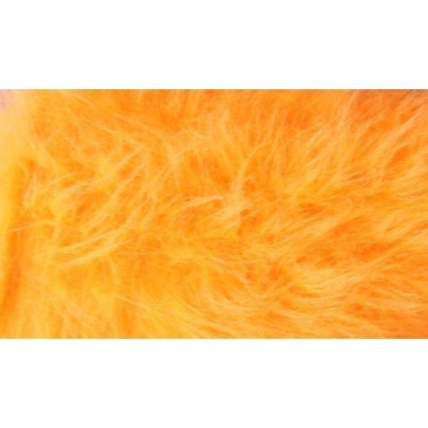 Tissu Fausse Fourrure poils longs orange