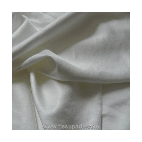 Tissu haute couture en veau vieilli blanc HCT01