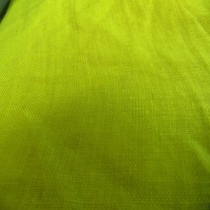 Tissu lin vert jaune LIN05