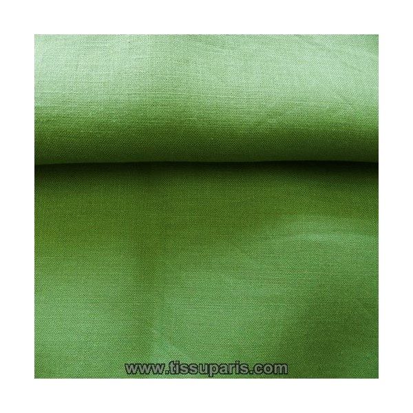 tissu lin vert lin15 tissu paris vente de tissus au mètre en ligne