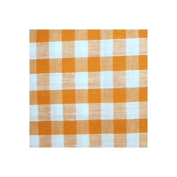 Tissu vichy orange moyens VCM08