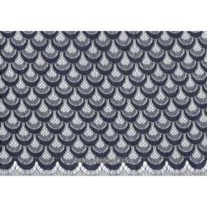 Dentelle de calais Segonde 90 cm x 3,4 m bleu