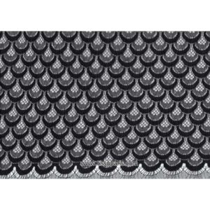 Dentelle de calais Dounia 90 cm x 3,9 m noir