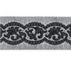 Dentelle de Calais Ombre 10 cm fil lurex argent NOIR