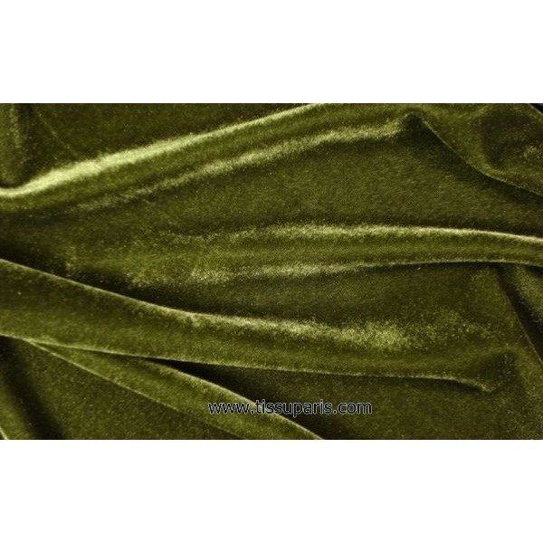Velours stretch vert olive 1719-4