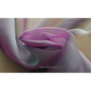 Mousseline Cangiante soie fuschia 221125