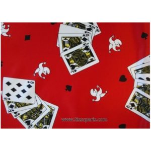 Tissu stretch cartes rouge 5254-2 150cm
