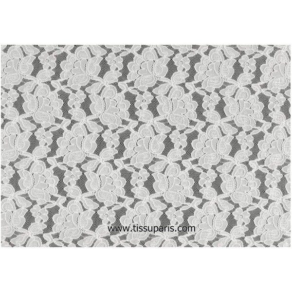 Tissu dentelle blanche SOPO-0223 115cm
