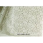 Dentelle fleurs bords arqués gris clair 900920-18 134cm