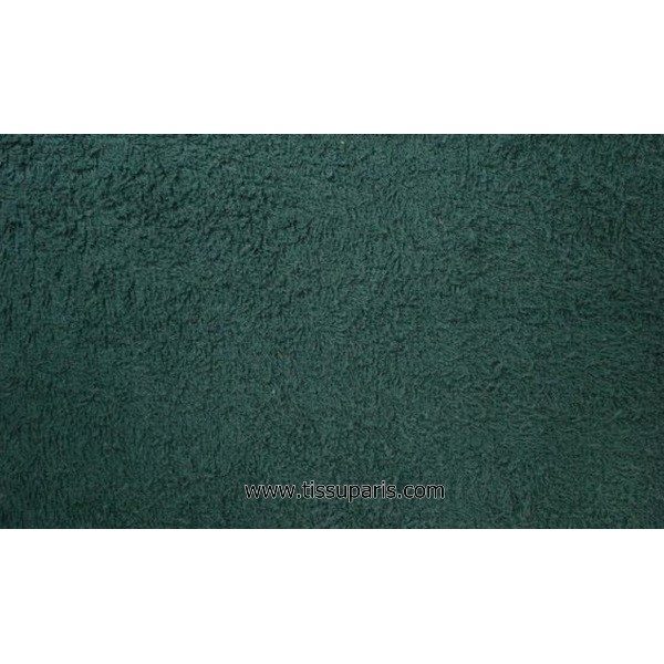 Tissu éponge vert foncé uni 150cm 1437-19