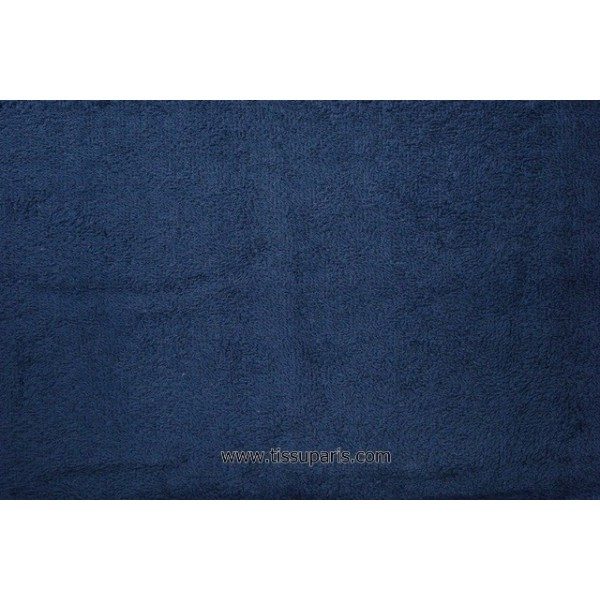 Tissu éponge bleu marine uni 150cm 1437-3