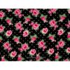 Tissu de coton imprimé fleurs noir140cm 3614-2