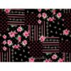 Coton imprimé fleurs noir 140cm 3613-2