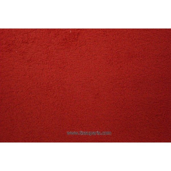 Tissu éponge uni rouge 150cm 1437-4