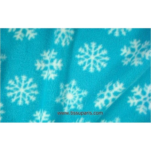 Tissu polaire cristal de glace turquoise 150cm 901433-5