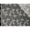 Organza brodé de qualité blanc 139cm 501786-1