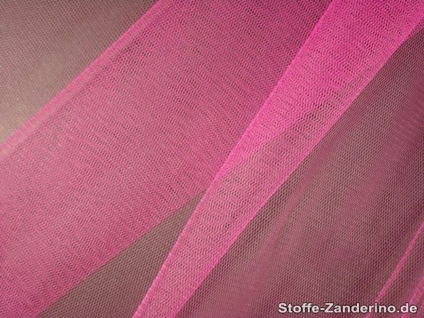 Tissu tulle doux nylon fuchsia 150cm 5433-14