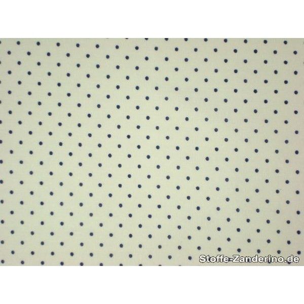 Coton à pois (2mm), blanc-bleu 140cm 1829-14