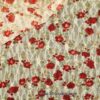 Dentelle avec des fleurs blanc-rouge 135cm 901803-1