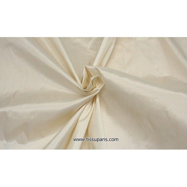 Tissu soie sauvage beige