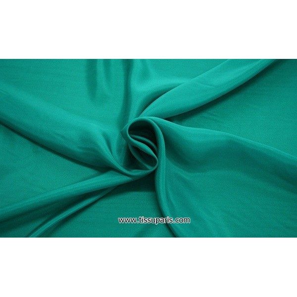 Taffetas vert 402094 ( 100% Soie )