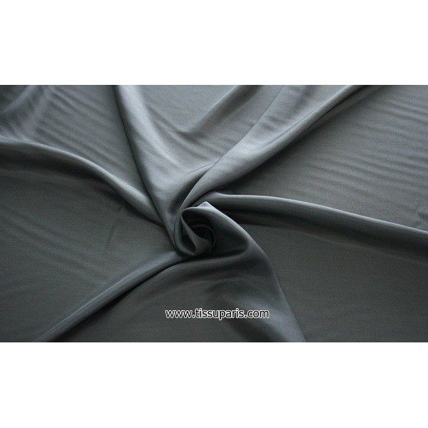 Taffetas gris 402190 ( 100% Soie )