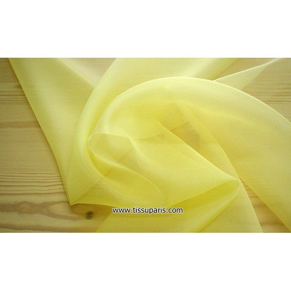 Organdi jaune 131065 100% Soie