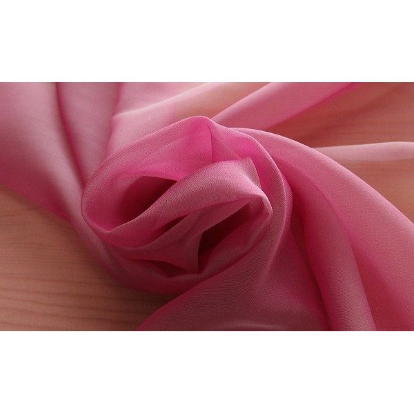 Mousseline changeante soie rose fuschia 221124