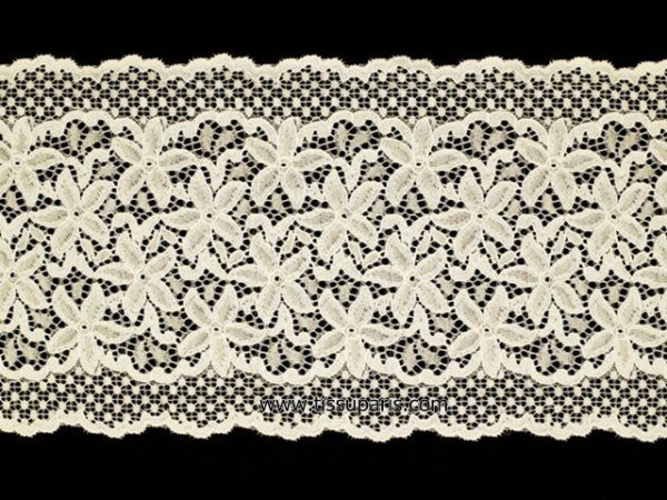 Dentelle fleurs blanc NZ-00244
