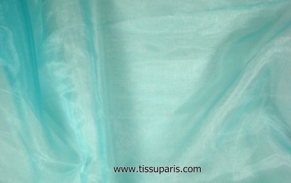 Organza de nylon turquoise bleu env. 145cm