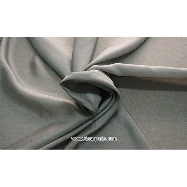 Taffetas gris 402186 ( 100% Soie )