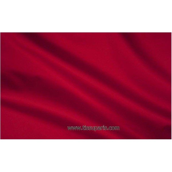Satin de coton stretch rouge-cerise 501537-18