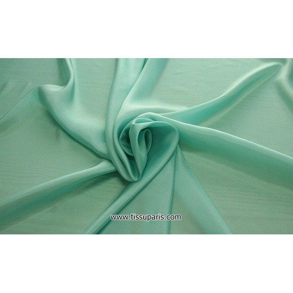 Taffetas Vert turquoise 402084 ( 100% Soie )