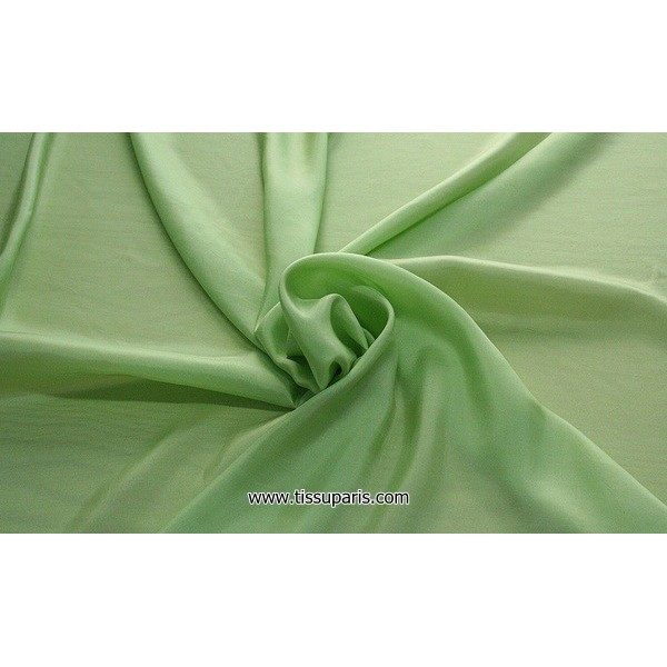 Taffetas vert 402086 ( 100% Soie )