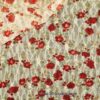 Dentelle avec des fleurs blanc-rouge 135cm 901803-1