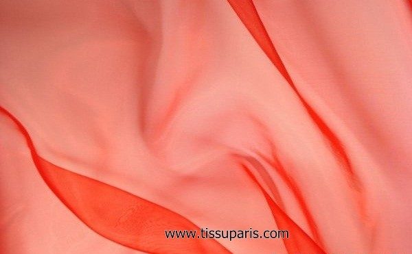 Organza de nylon rouge carmin env. 145cm 7310-25