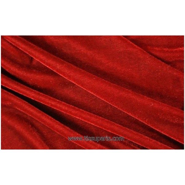 Velours stretch rouge orange 1719-9