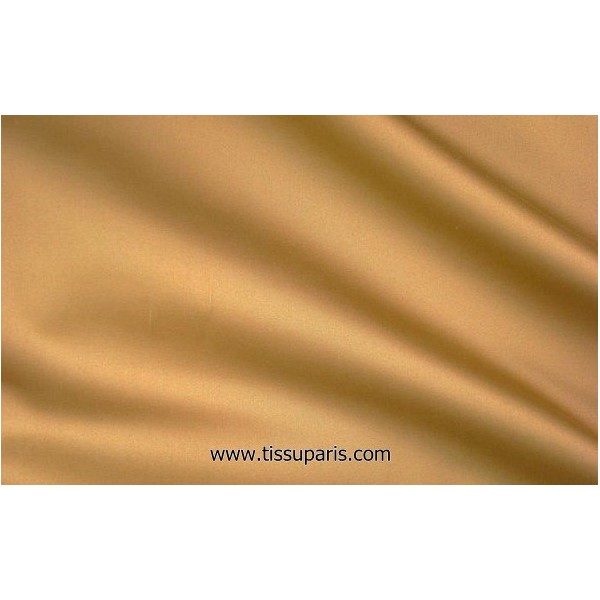 Satin de coton stretch brun chameau 501537-9