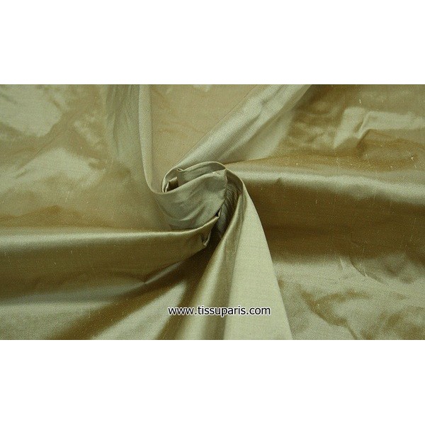 Tissu soie sauvage beige