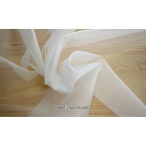 Organdi blanc 131001 100% Soie