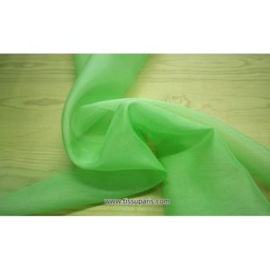 Organdi vert 131086 100% Soie