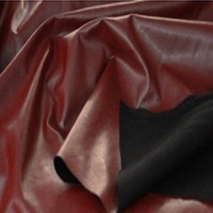 tissu simili cuir souple rouge S04