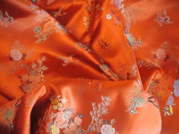 tissu chinoi rouge 32